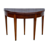 Table demi-lune en placage d'acajou