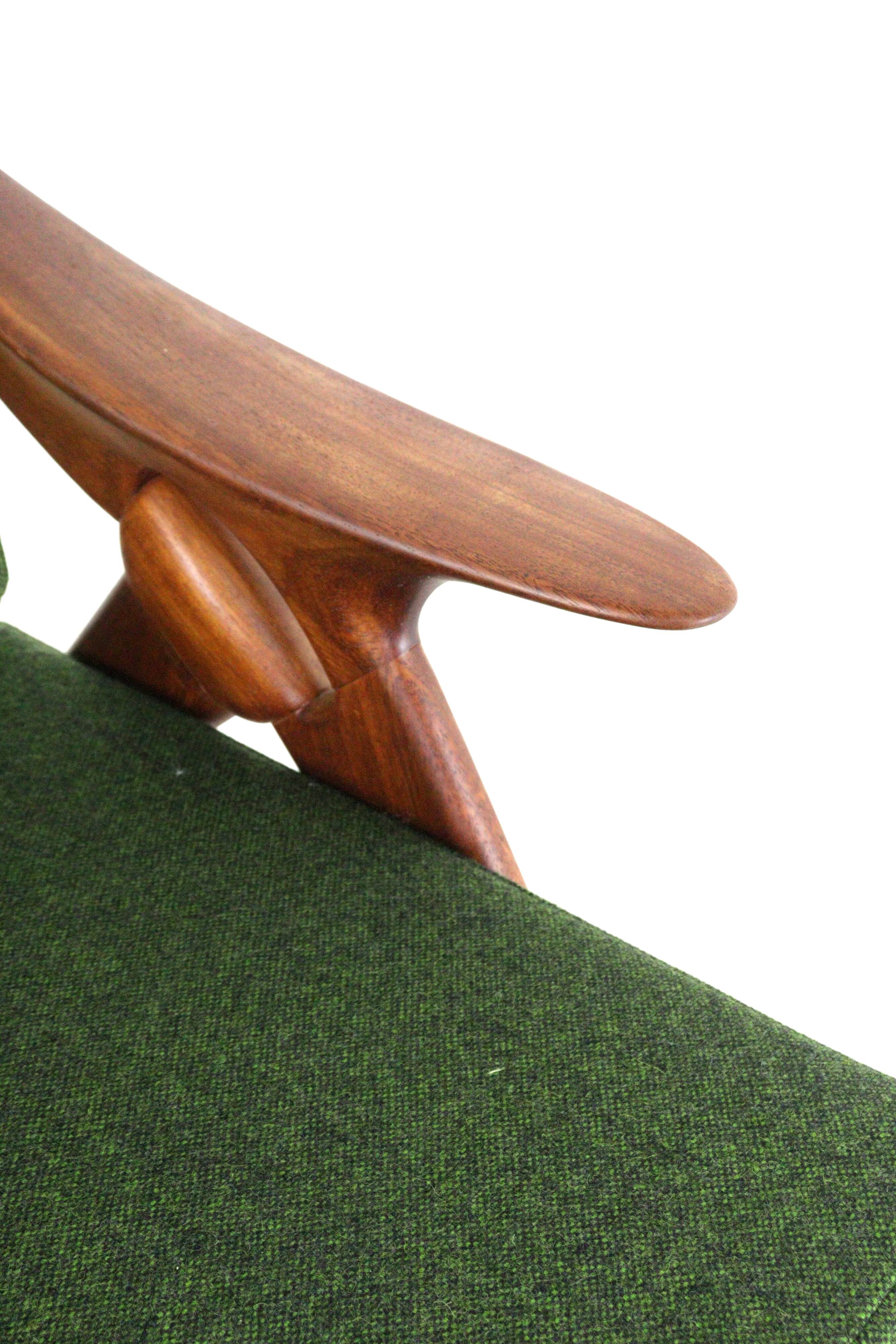 De Ster "Knoop" - armchair 'Glane' mid century modern Dutch Design in teak