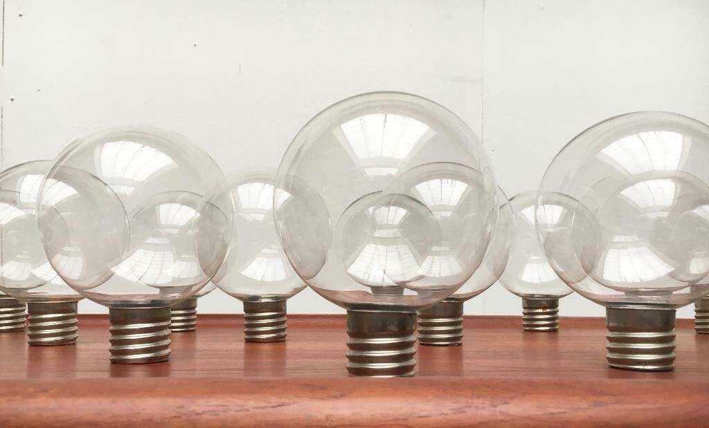 Vintage German Space Age replacement or spare glass piece for lamp by Motoko Ishii for Staff, 1970s.