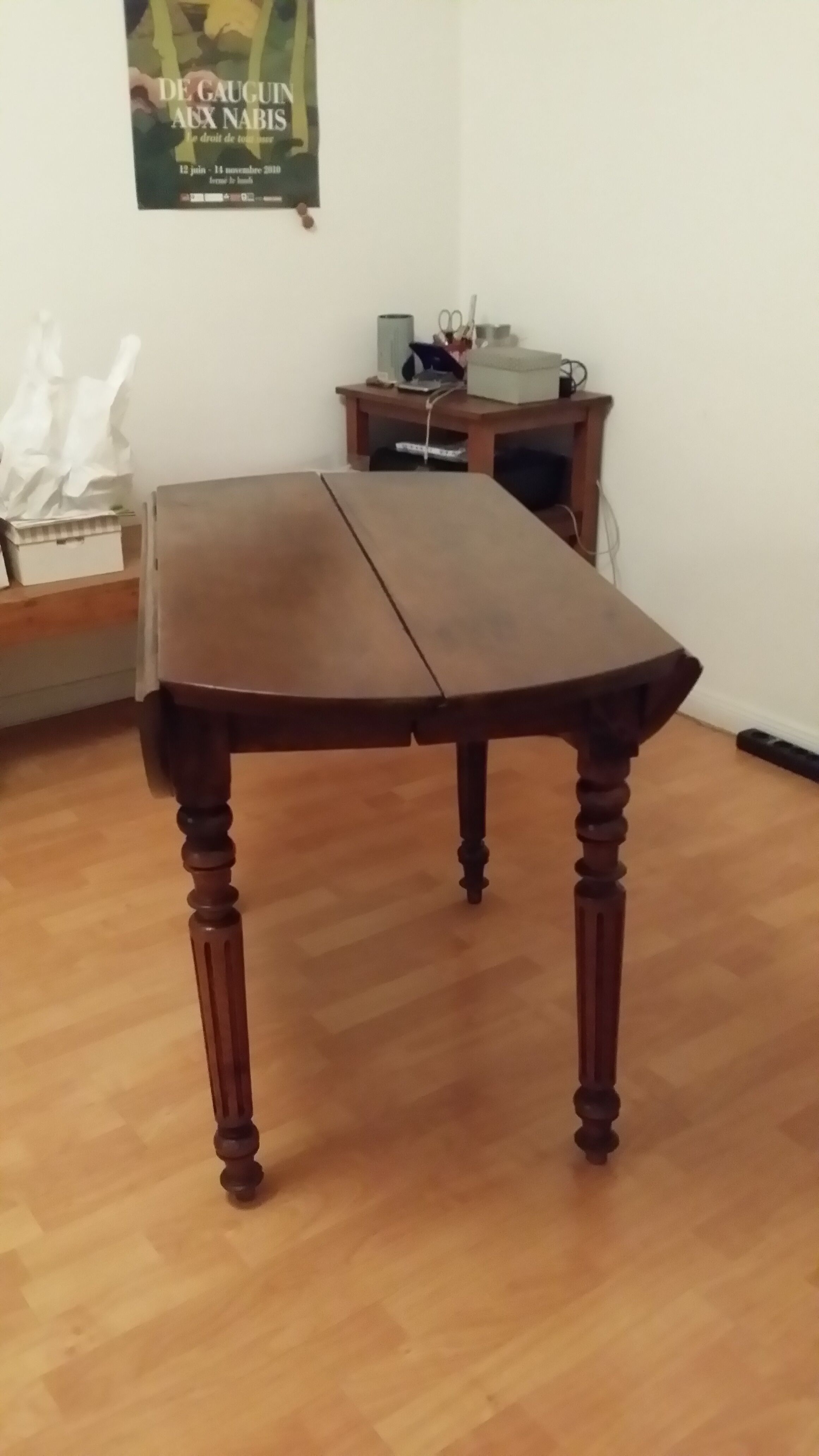 Table ronde Louis Philippe avec rallonge