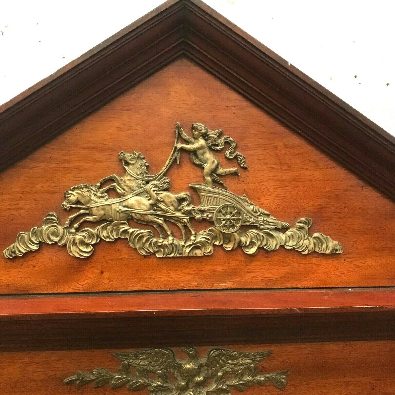 Napoleon period bed in mahogany and veneer XIX century