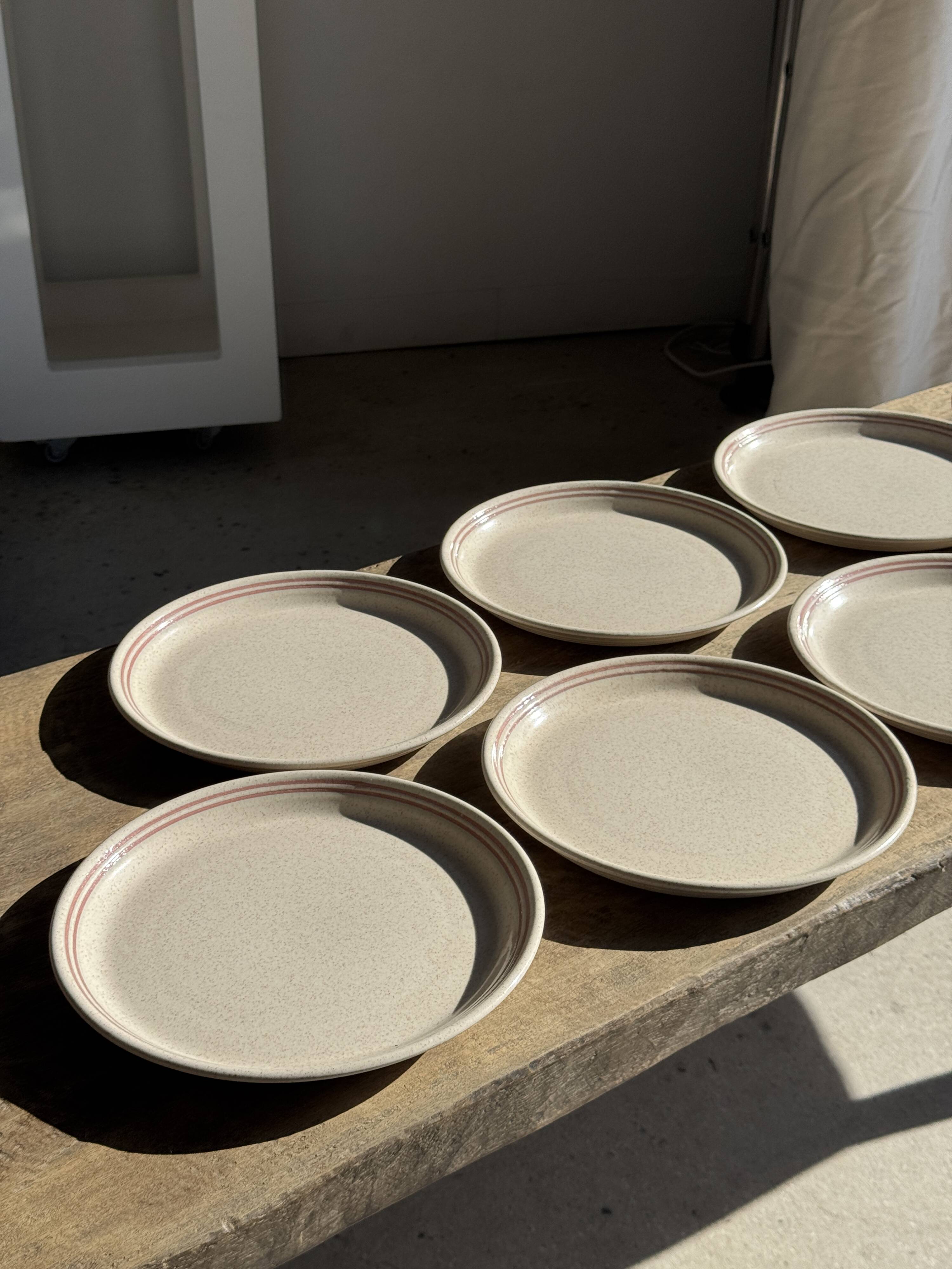 Lunéville table service Art Workshop 8 plates and 2 serving dishes