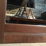 Beveled mirror walnut frame