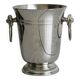 Small silver metal ice bucket