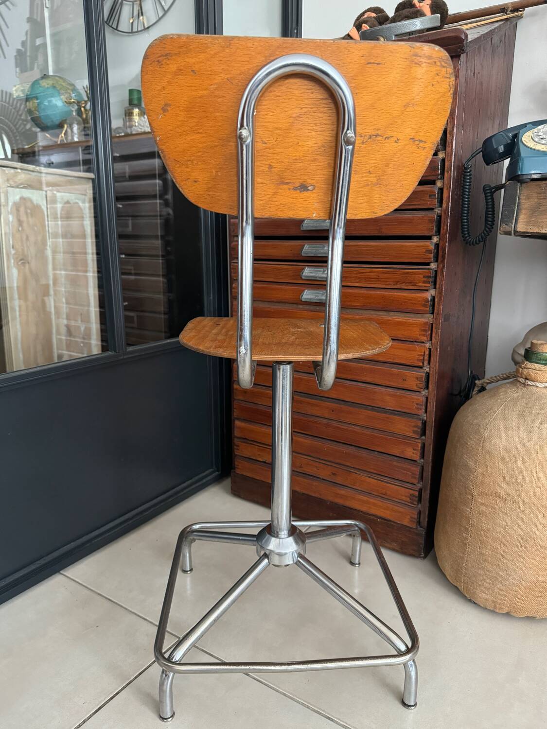 Old industrial workshop chair