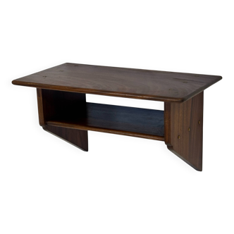 Étagère murale vintage danoise en palissandre, étagère flottante ouverte, design années 60