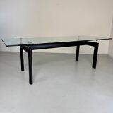 Le Corbusier Cassina LC6 vintage glass dining table