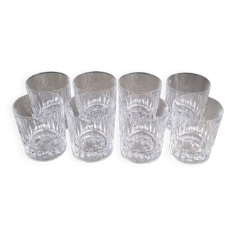8 crystal water glasses