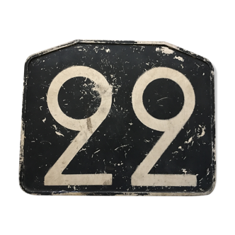 Plaque ancienne de ligne de bus n° 22