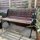 Vintage Victorian Garden Bench Cast Iron Wood #D43