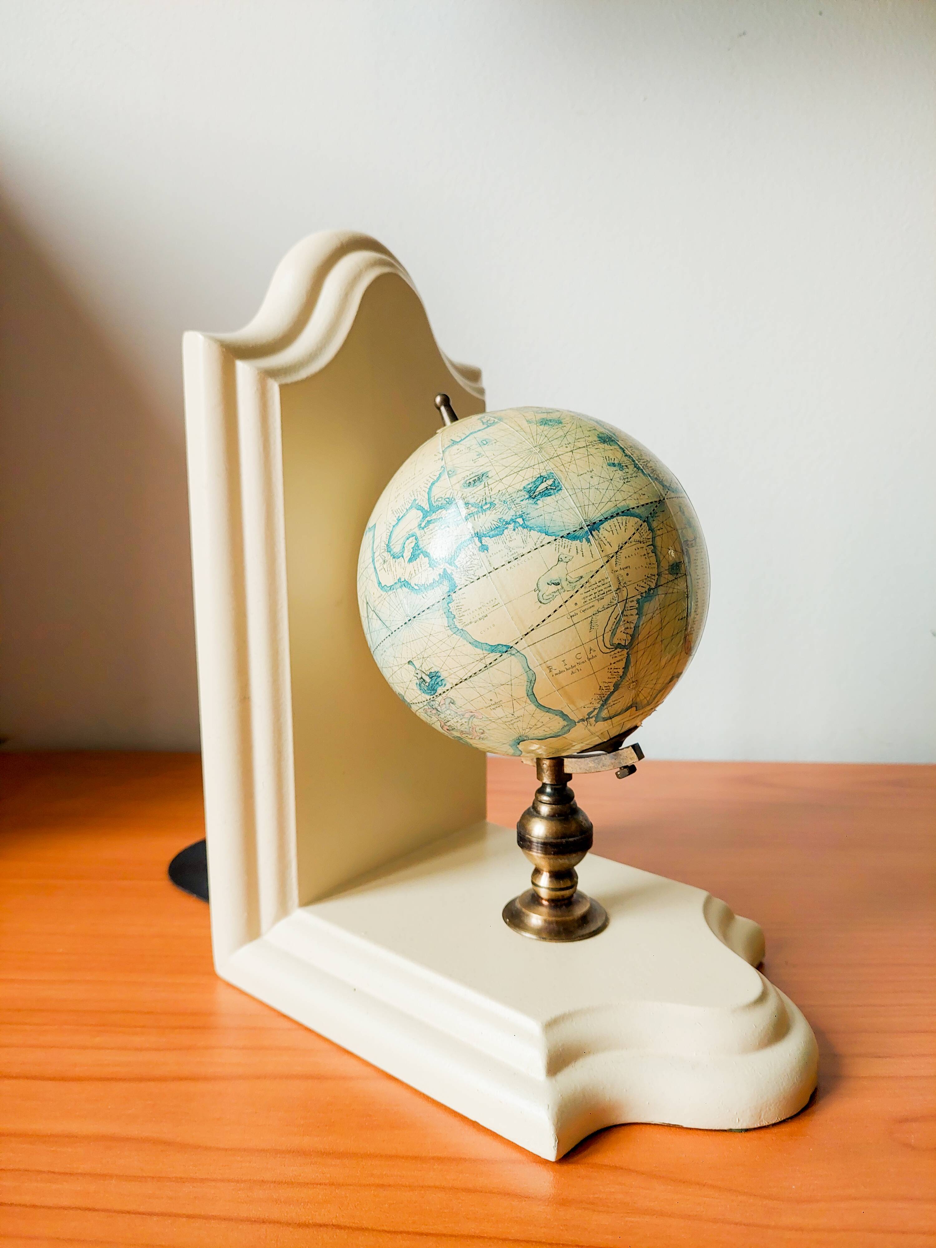 Pair of vintage globe bookends