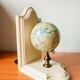 Pair of vintage globe bookends