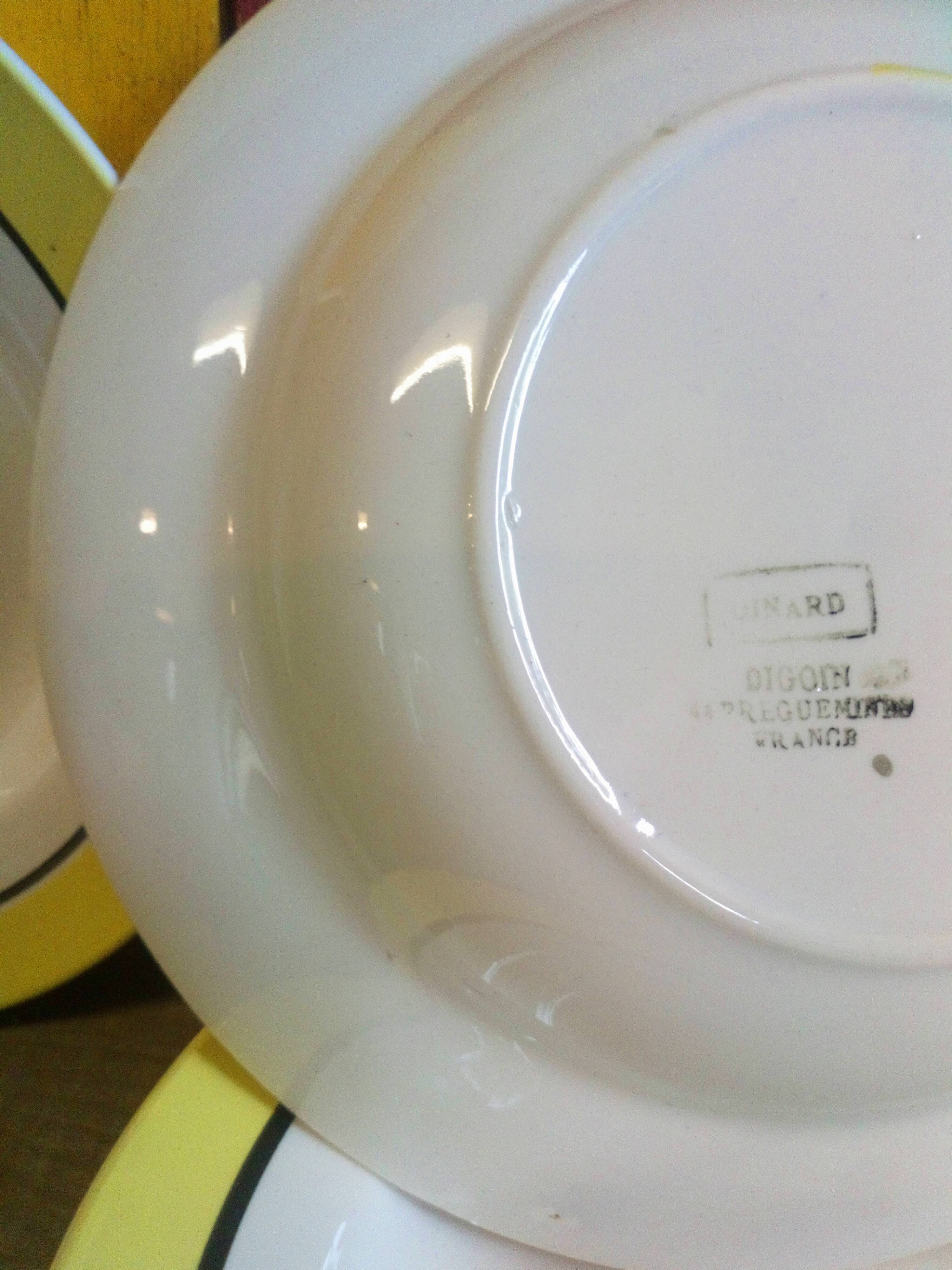 Six plates Digoin-Sarreguemines "Dinard" 50s