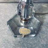 Pair of Sèvres candelabra in crystal and brass of the 20th century France 1950