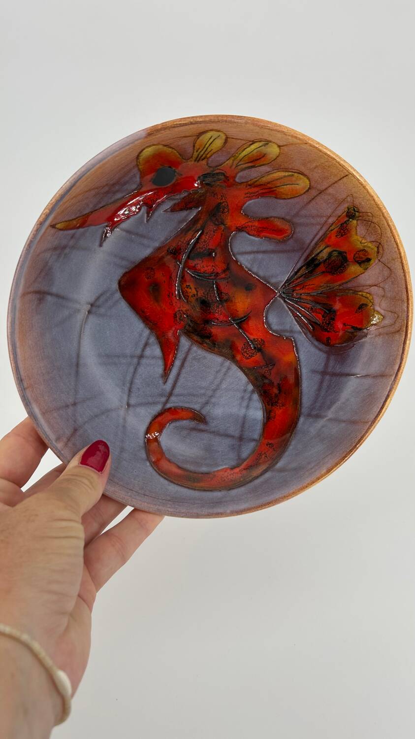 Plate No. 2 Seahorse Monique Brunner Vence
