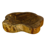 Brutalist olive wood pocket emptier, solid wood