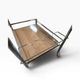 Vintage chrome bar cart/rolling table/tea trolley