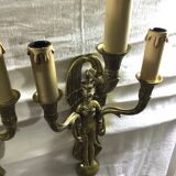 Paire d'appliques empire en bronze