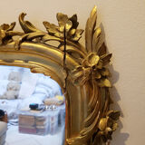 Antique Louis XVI mirror of large rectangular size to stand Golden frame
