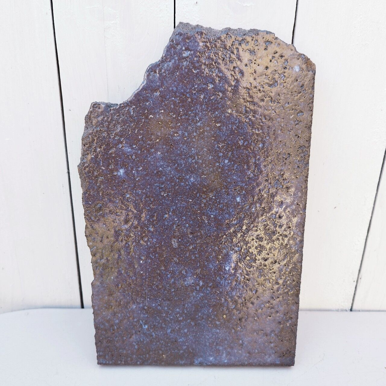 Plaque ceramique pierre de lave émaillée décor abstrait