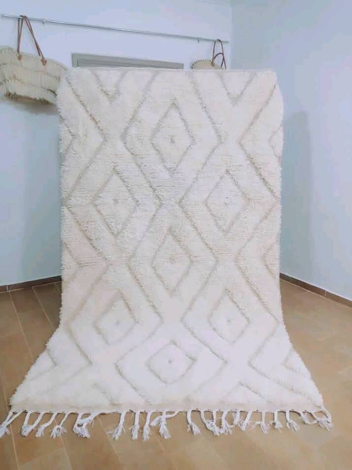 Tapis berbère fait main traditionnelle 250cmx150cm