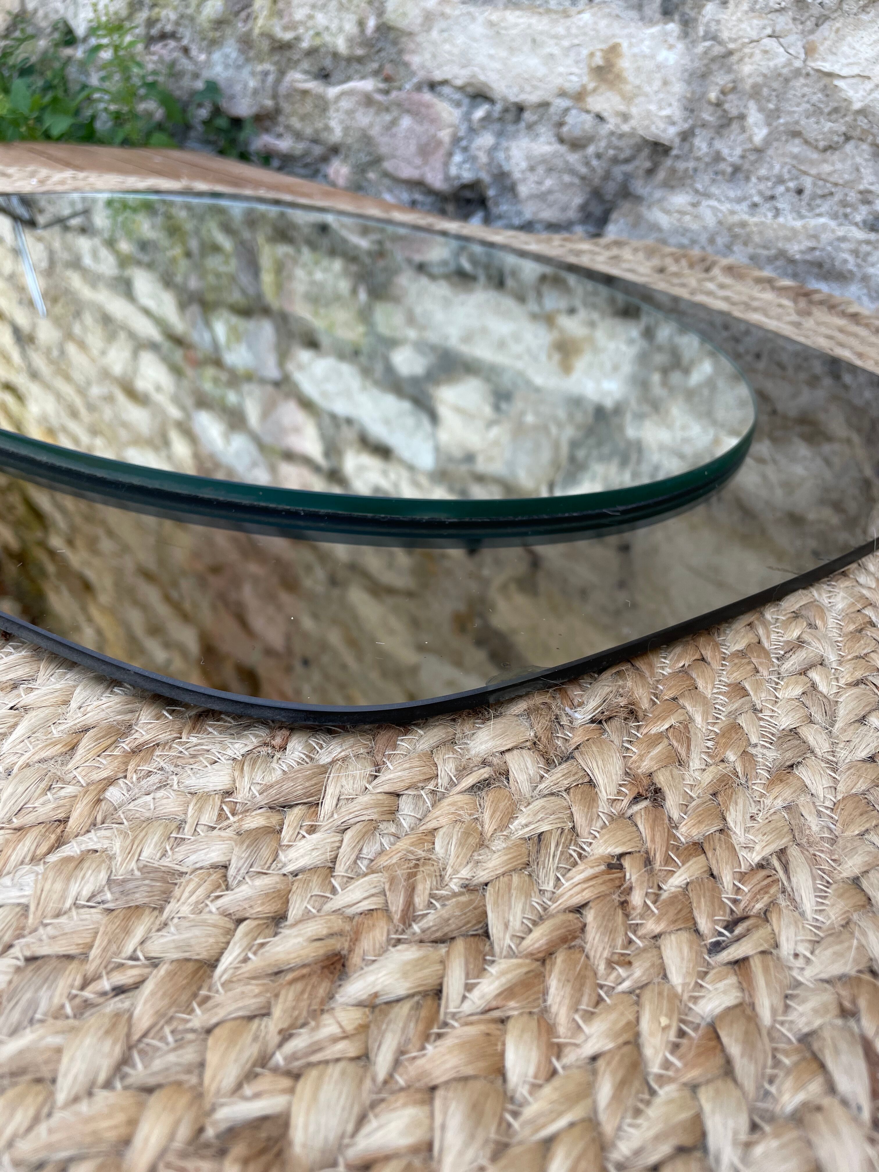 Smoked mirror 60s/70s 69x49cm