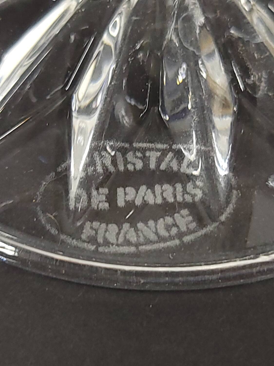 Service "Pénombre" in black and clear crystal – Crystal of Paris