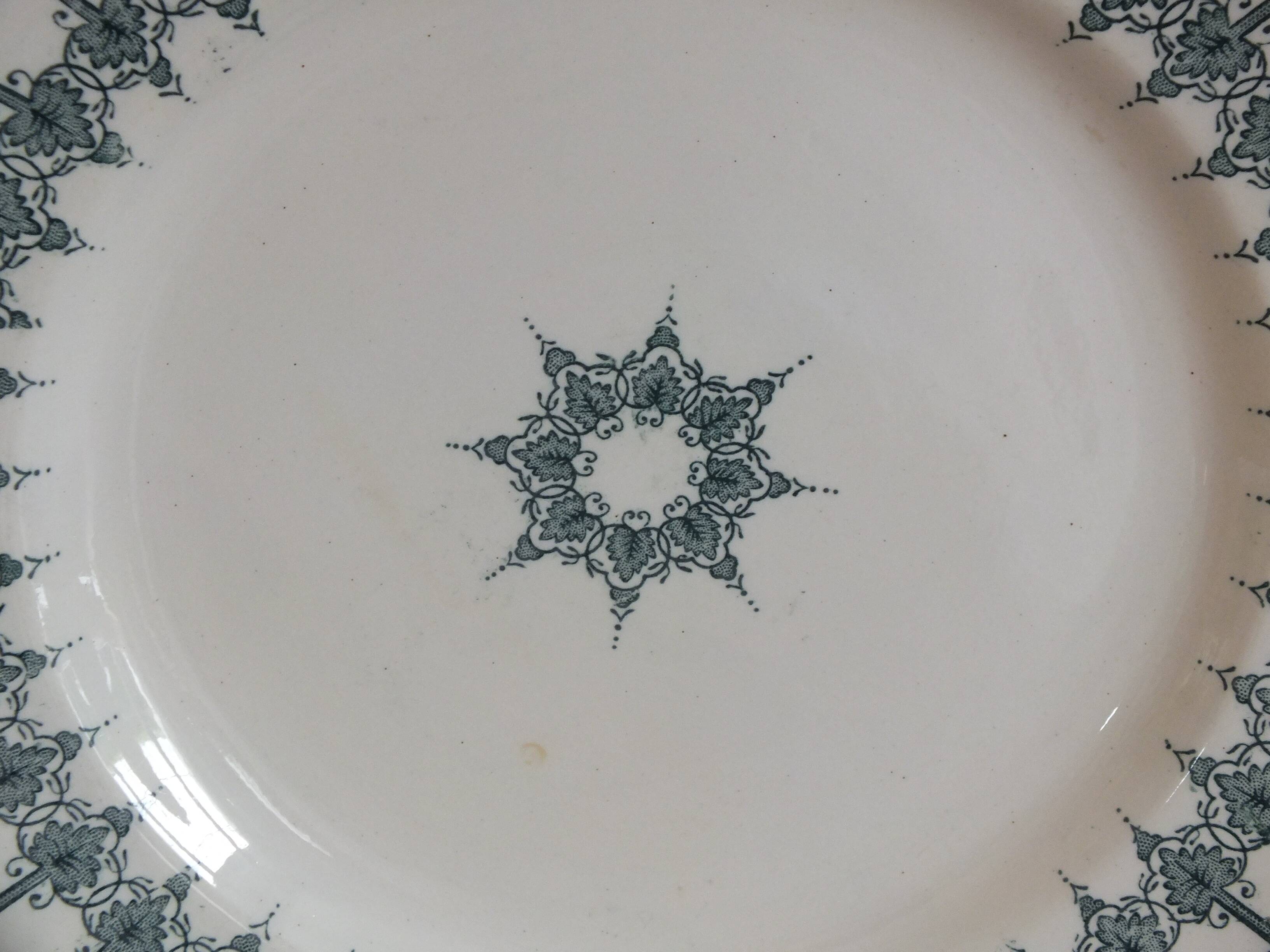 1 flat plate Terre de Fer Saint Amand Nord model Persian