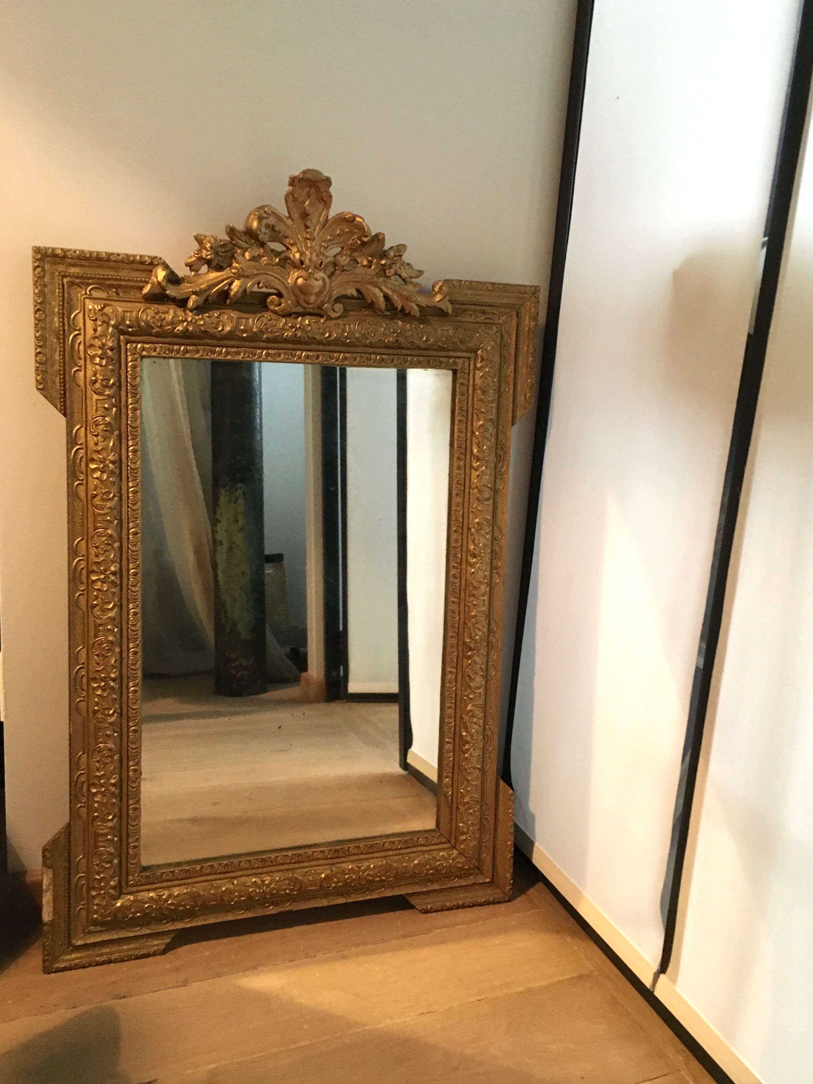 Old golden mirror