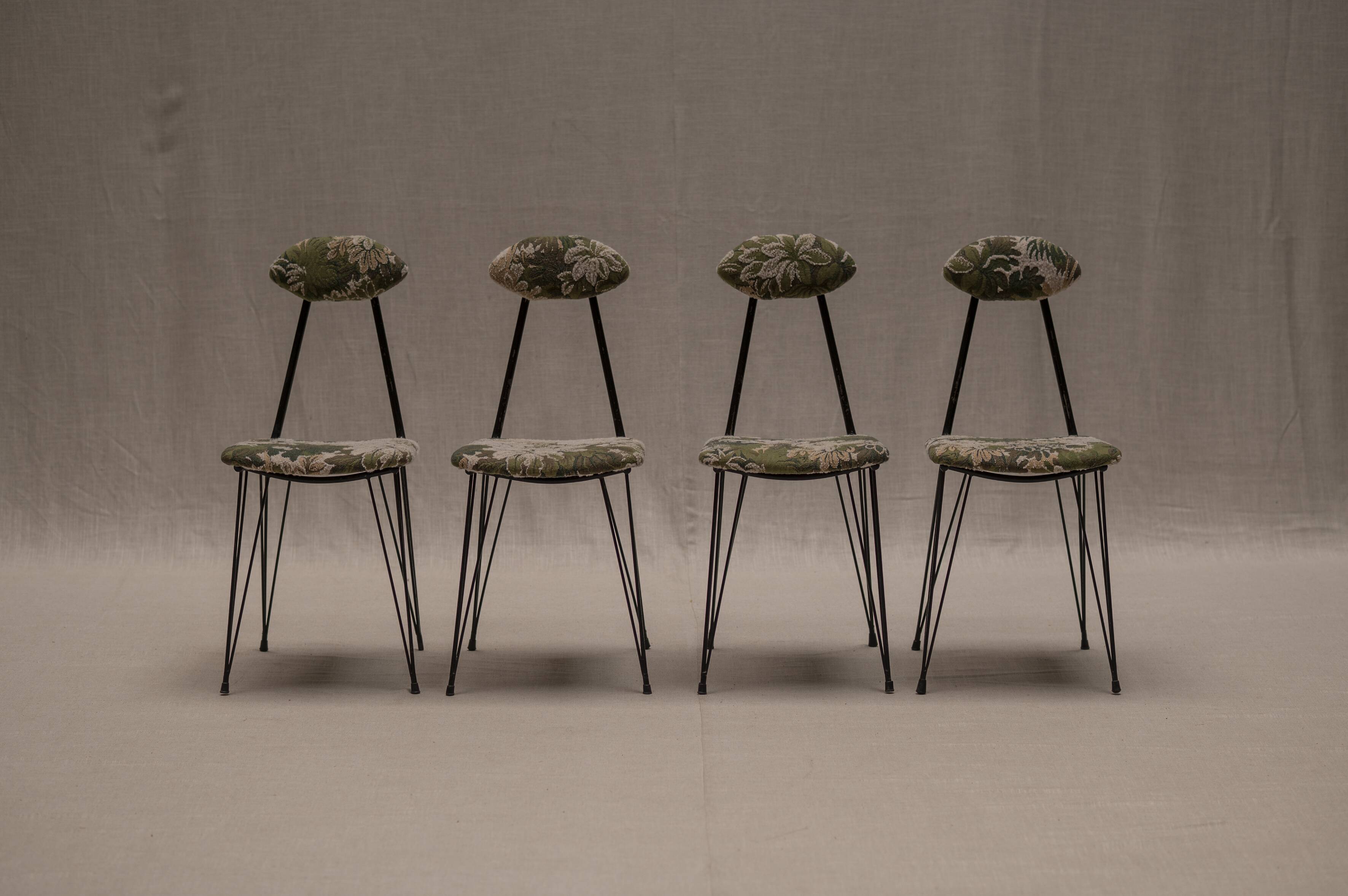 Italian set of mid-century dining chairs, 1960s