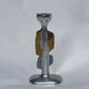 David Marshall sculptural candlestick, metaland bronze