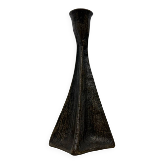 Brutalist bronze candle stick, 1970s