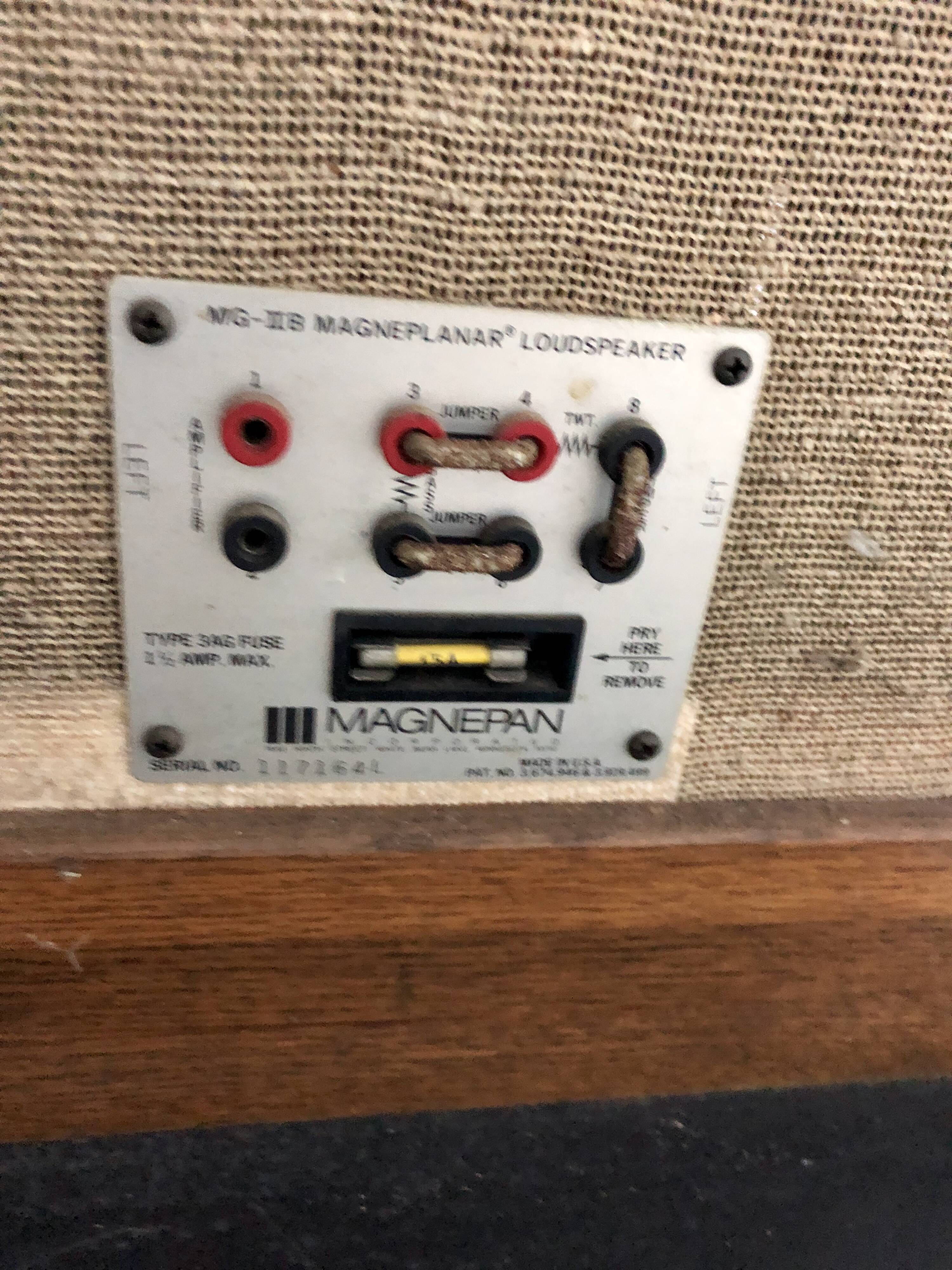 Pair of speakers stamped magnepan