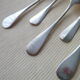 Set of 6 spoons with single flat silver metal soup different goldsmiths