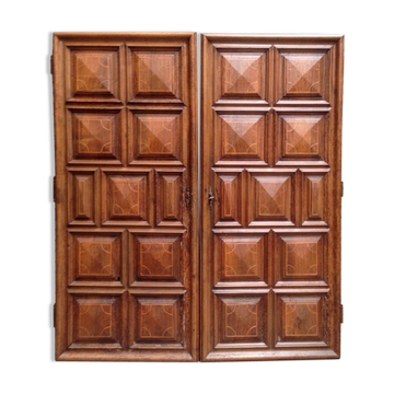 Paire de portes en noyer