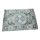 Bohemian Chic Rug in Petrol Blue and Beige with Abstract Patterns