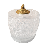 Plafonnier en verre moulé avec pointe dorée