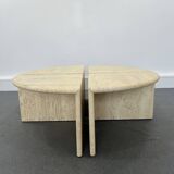 Italian Travertine Coffee or Side Tables, 1970s, Set of 4