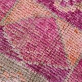 Pink Orange Turkish Runner Rug 100x302Cm
