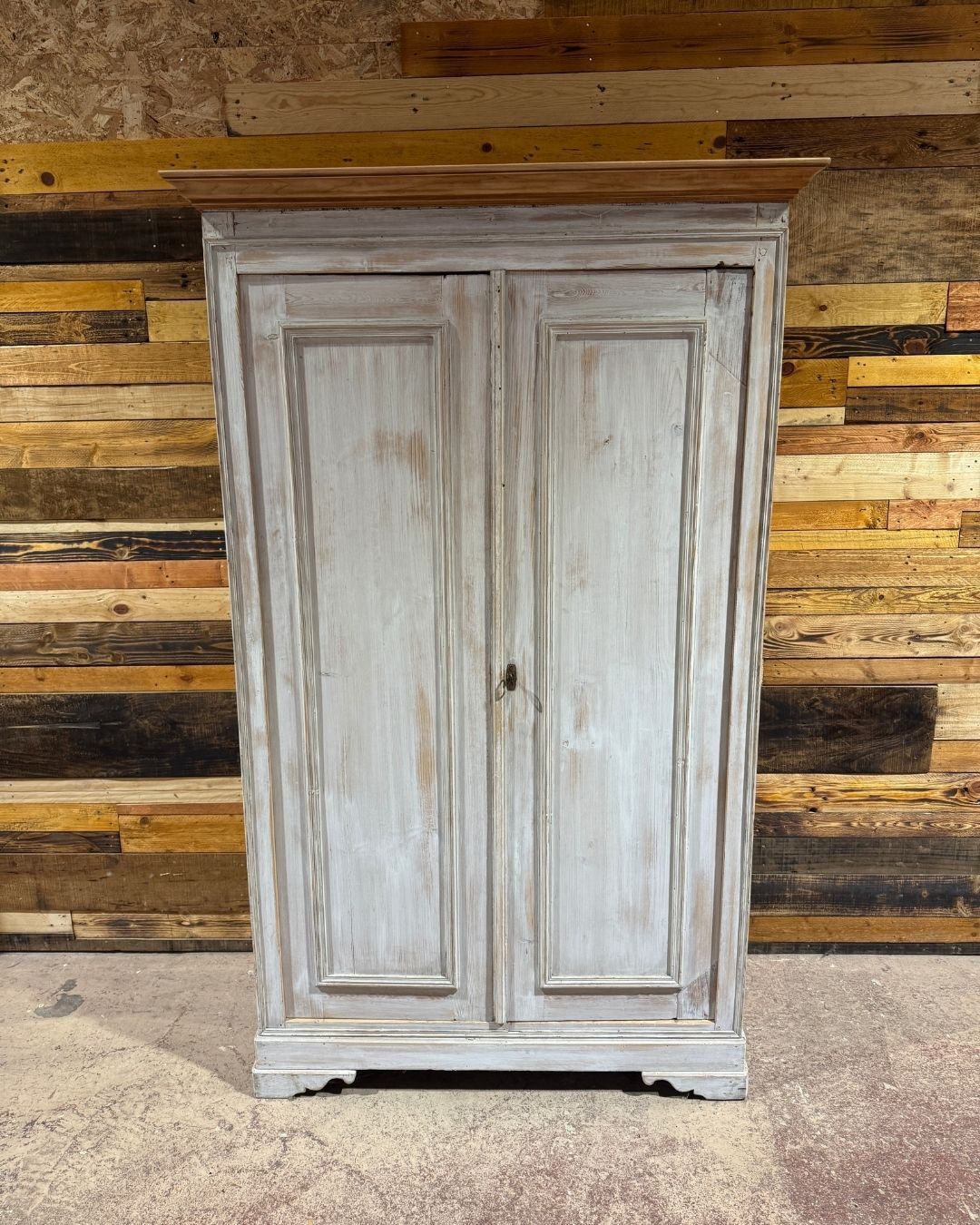 Small antique pine wardrobe - Late 19th century