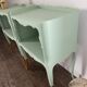 Pair of wooden bedside tables restyled green celadon