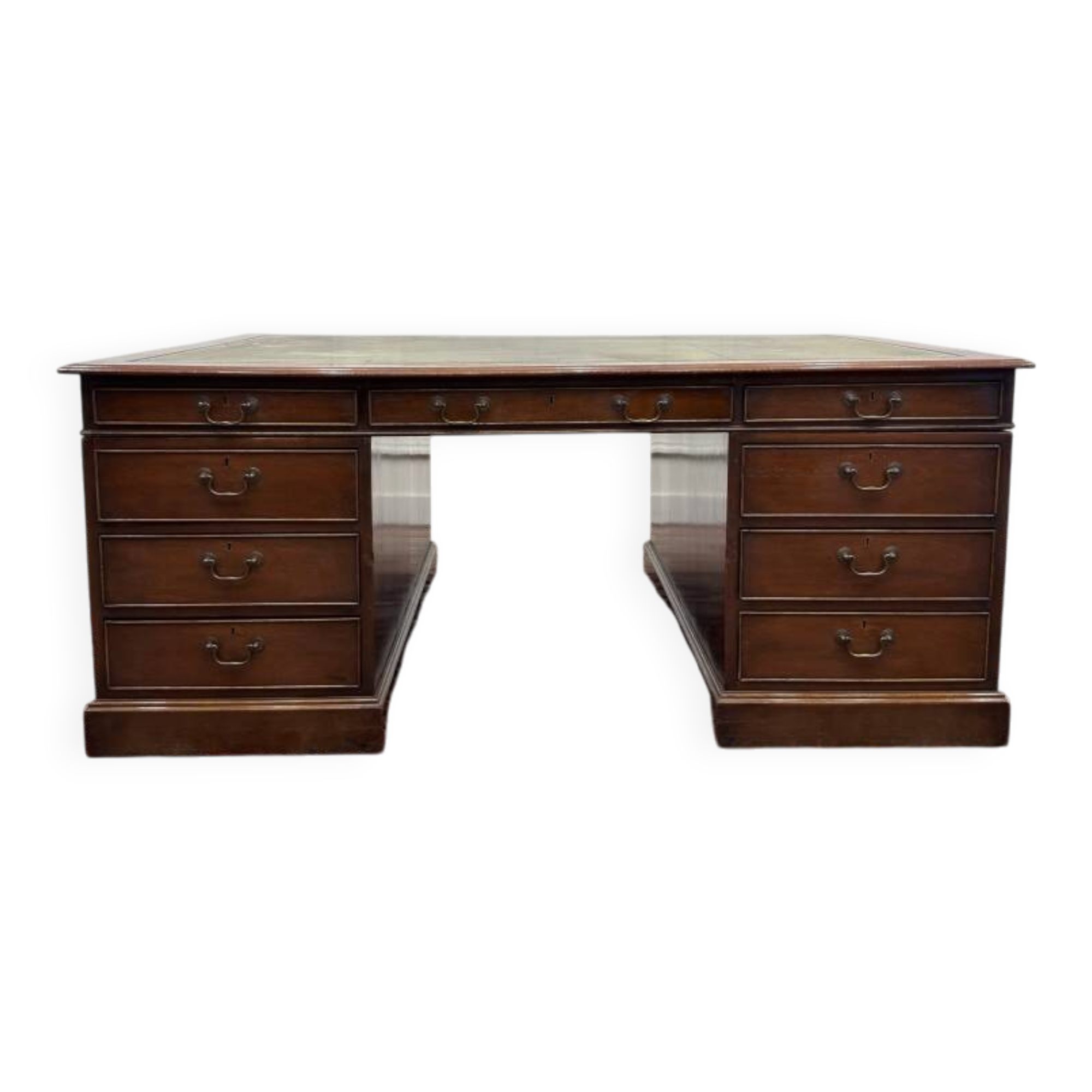 Large Antique English Desk Partnerdesk