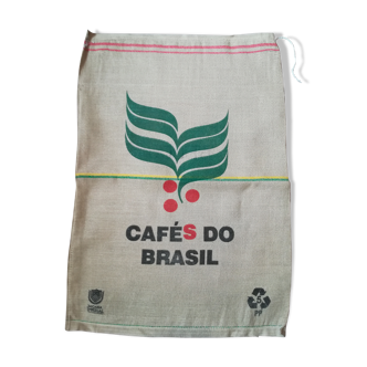 Sac à café "Do Brasil"  en toile de jute