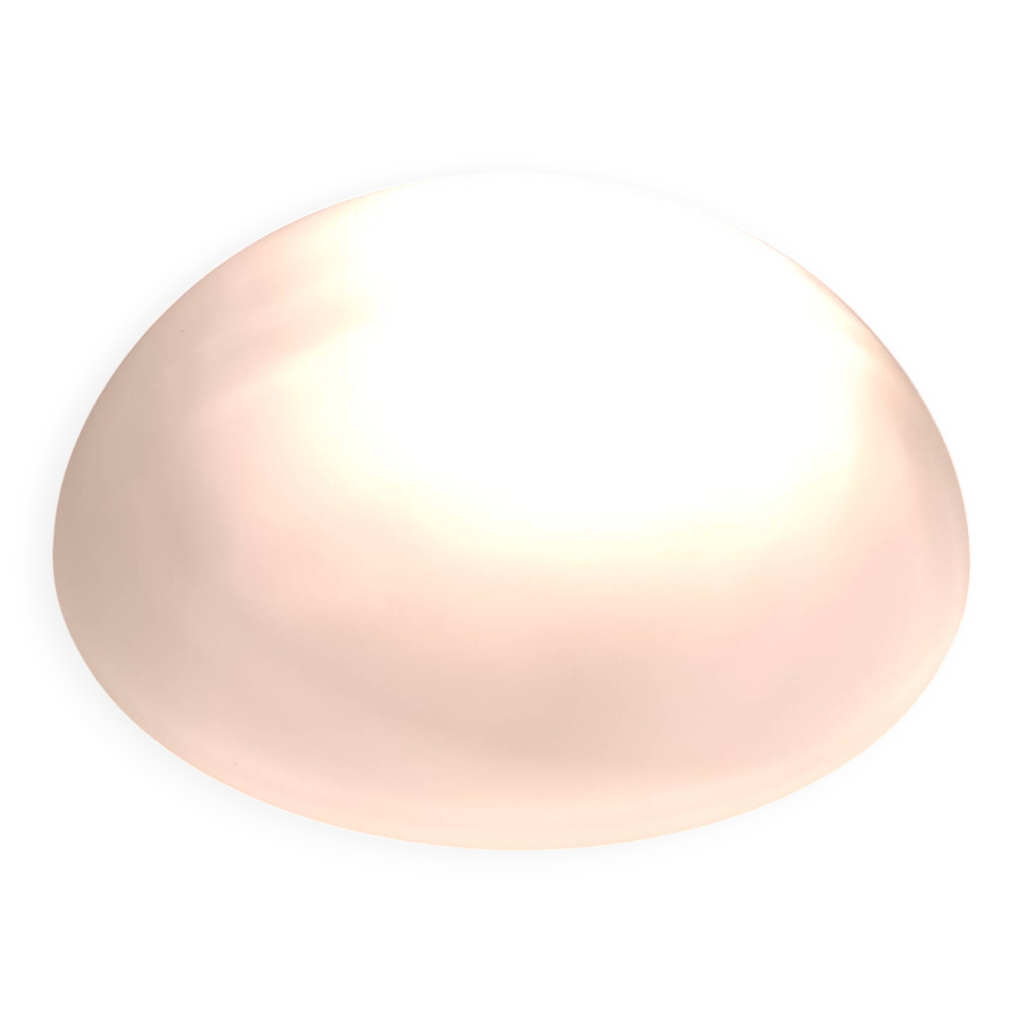 Opaline suede globe ceiling or wall light. 30 cm - mid-20th century