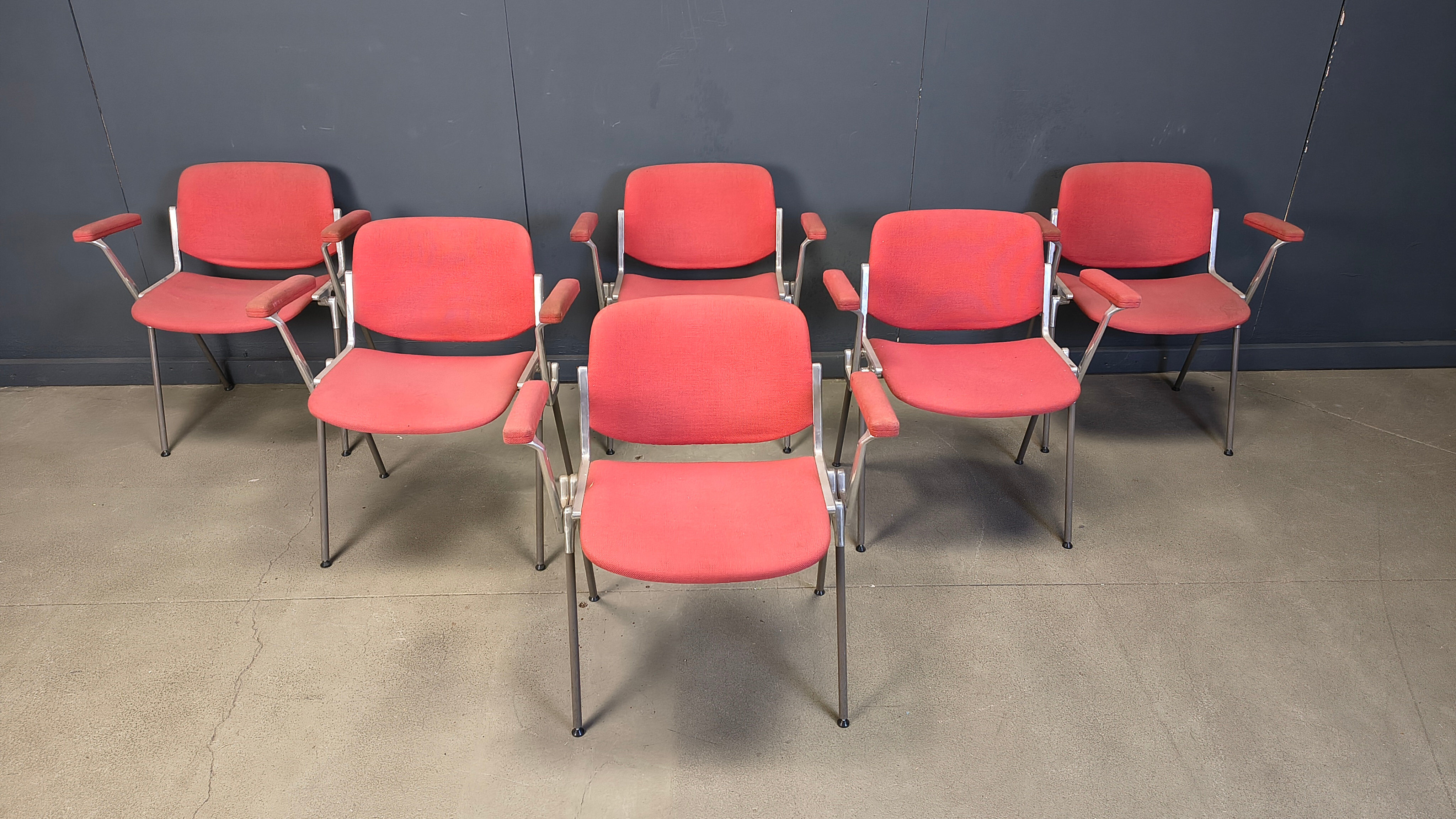 Chaises latérales vintage DSC 106 par Giancarlo Piretti pour Castelli, années 1970 - ensemble de 6