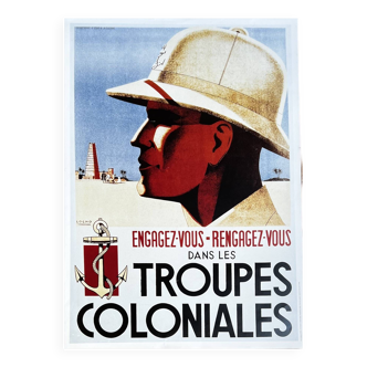 Poster enlist in the Colonial Troops - Illustrator Sogno