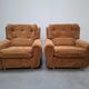 Pair of Czech TON Armchairs, 1985, Mid-Century Upholstered Lounge Chairs