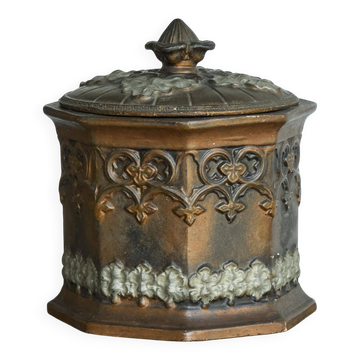 19th-century neo-Gothic tobacco pot.