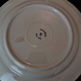 Series of six flat plates in earthenware of Longchamp model Sapho