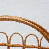 Mid century rattan magazine rack by Jan Kalous for ÚLUV, 1960´s, Czechoslovakia